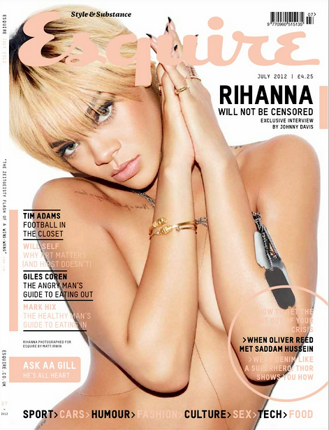 Rihanna en Topless pour la couverture de UK Esquire