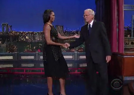 La première dame Michelle Obama invitée de “The Late Show”