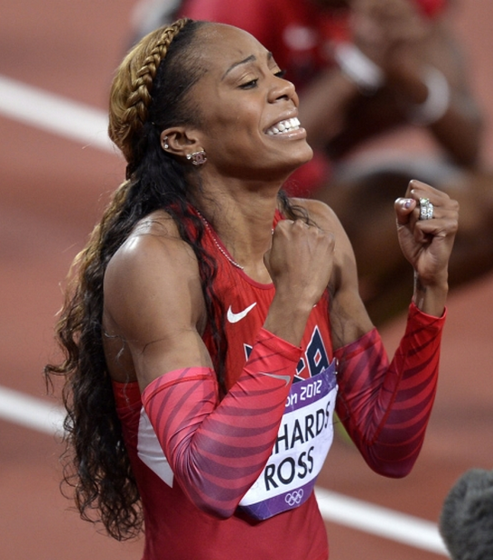 Sanya Richards-Ross est félicité par son mari après sa victoire!