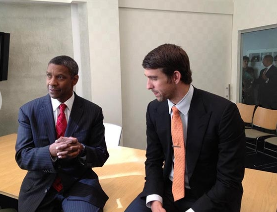 Denzel Washington et Michael Phelps réunis pour la bonne cause!