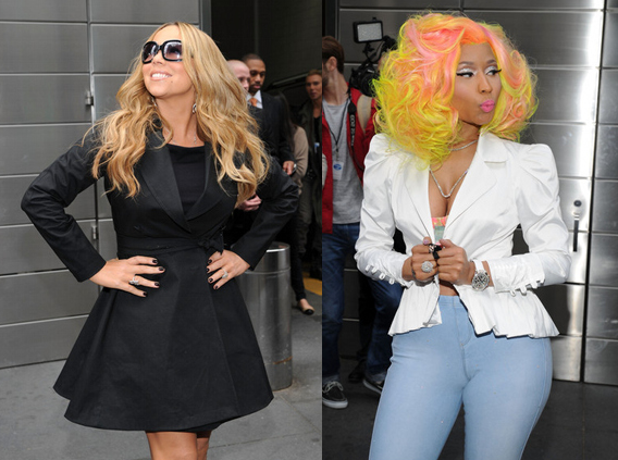 Mariah Carey et Nicki Minaj lors des auditions de American Idol