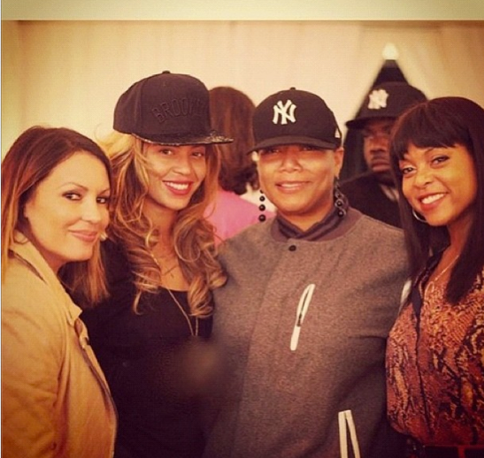 Beyonce, Queen Latifah, Taraji P. Henson, Rihanna et Chris Brown au concert de Jay-Z hier soir