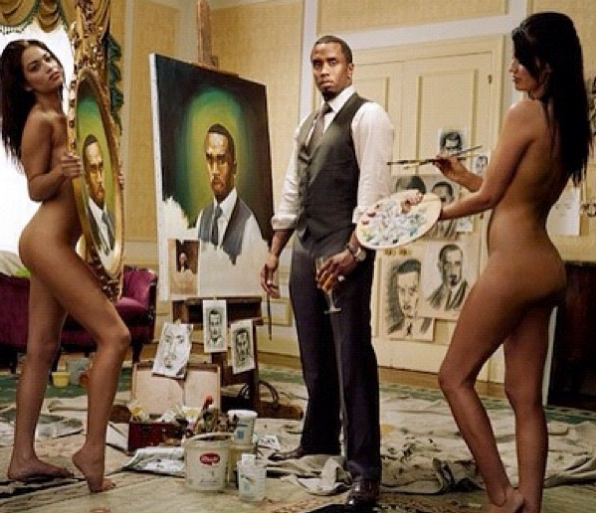 Diddy fait de l’art avec des mannequins dénudés