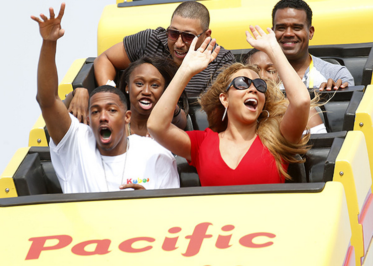 Mariah Carey et Nick Cannon dans une fête forraine avec leurs enfants Roc et Roe