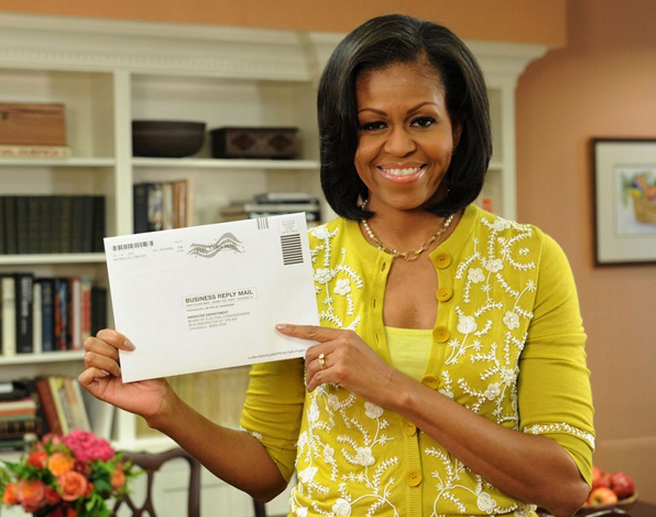 Ma première dame Michelle Obama soutient la campagne de son mari Barack