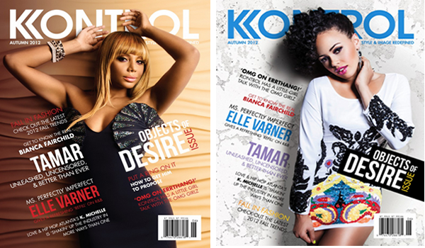 Tamar Braxton et Elle Varner en première page de Kontrol Magazine