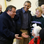Barack Obama et Chris Christie aux côtés des victimes du New Jersey