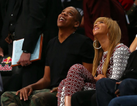 Beyonce et Jay-Z savourent le match des Brooklyn Nets