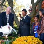 Barack Obama accompagné de ses filles demande pardon pour Thanks Giving