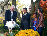 Barack Obama accompagné de ses filles demande pardon pour Thanks Giving