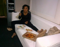 Jennifer Hudson mangeait une pizza tout en se préparant pour une publicité