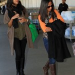 Zoe Saldana et sa soeur l’aéroport de Los Angeles