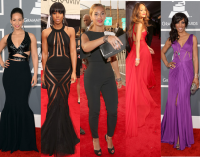 Beyonce, Rihanna, Kelly Rowland, Alicia Keys sur le tapis rouge des Grammy Awards