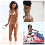 Rihanna profite de soleil sur une plage des Barbades
