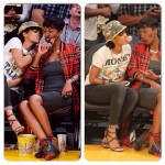 Rihanna flirte avec Melissa Forde en regardant un march des Lakers