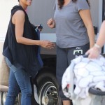 Halle Berry sur le plateau de tournage avec son fils
