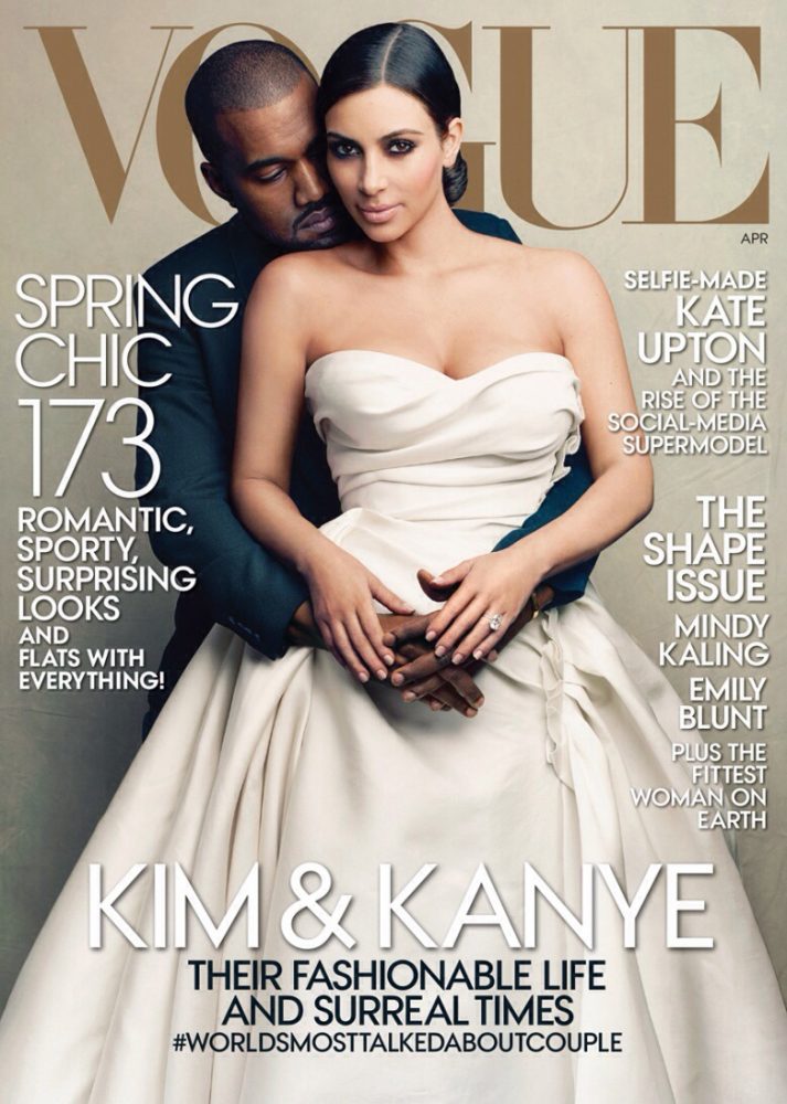 Kanye West et Kim Kardashian à la une de Vogue Magazine