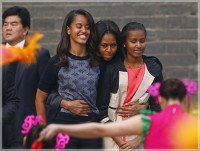 Michelle Obama et ses filles quittent la Chine