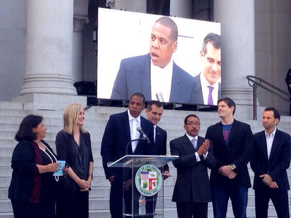 Jay-Z avec le maire de Los Angeles