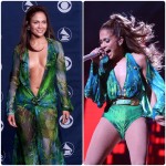 Jennifer Lopez recycle une robe portée aux Grammy Awards pour son concert au Bronx