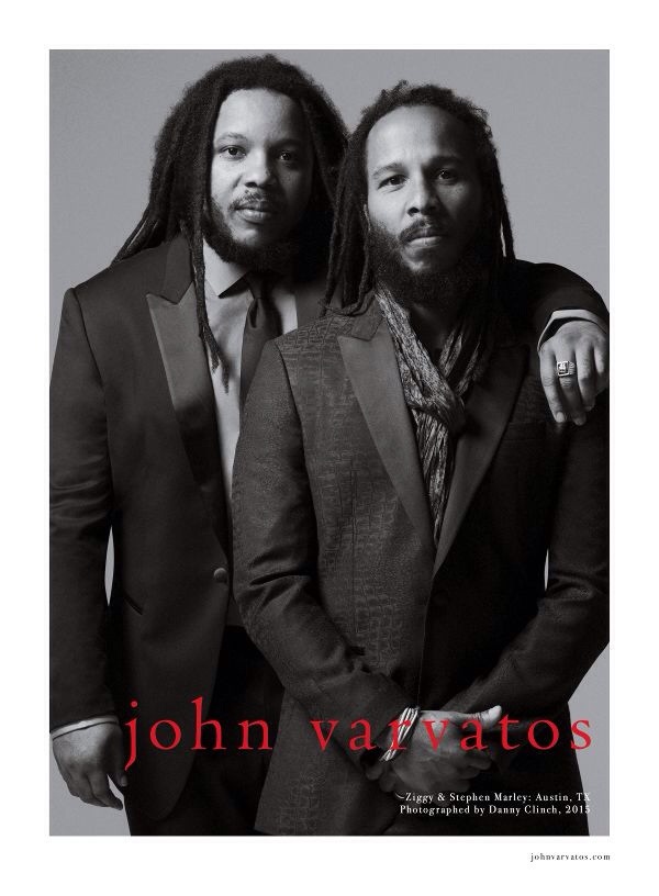 Stephen et Ziggy Marley posent pour John Varvatos