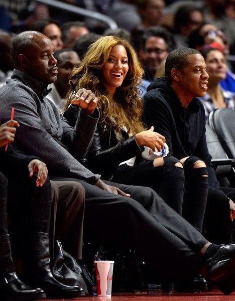 Jay-Z et Beyonce au match des Nets contre les Clippers