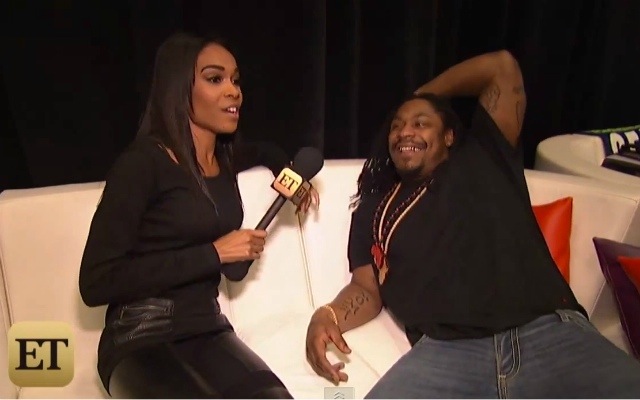 Michelle Williams interview Marshawn Lynch Superbowl Media Day