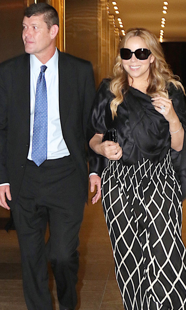 Mariah Carey and her fiance James Packer