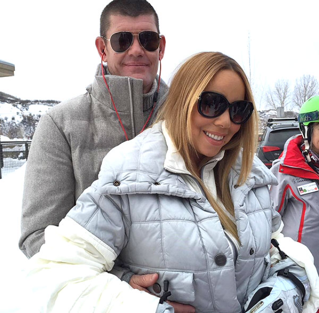 Mariah Carey and her fiance James Packer