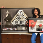 Rihanna is the first artist with 100 million awards