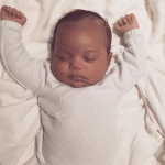 Kim Kardashian shared her new born picture for the first time