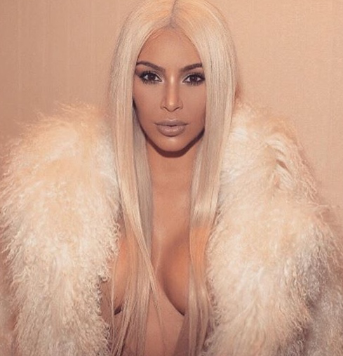 Kim Kardashian blond hair