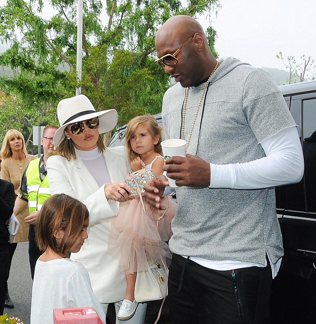 Lamar Odom, Khloe Kardashian and the kids going to Easter service
