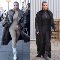 Kim Kardashian parades in nude outfit with Yeezy boots 