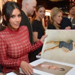 Kim Kardashian in red celebrates Naomi Campbell new book