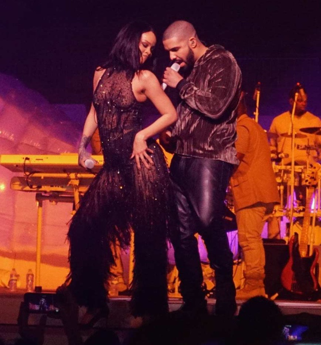 Drake and Rihanna at Rihanna's tour
