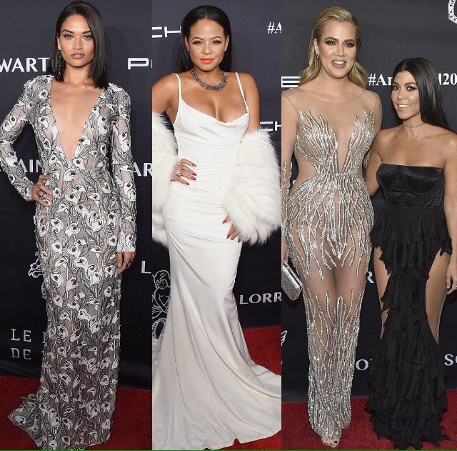 Shanina Shaik, Christina Milian, Khloe Kardashian, Kourtney Kardashian at the Angel Ball