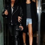 Rihanna et son amie Melissa Ford sortent de l’hôtel à Londres