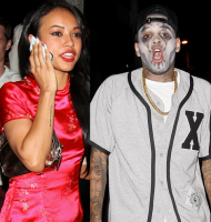 Chris Brown et Karrueche Tran à la fête d’Halloween au manoir Greystone