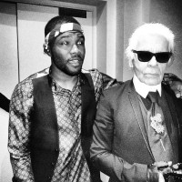 Franck Ocean en compagnie de Karl Lagerfeld