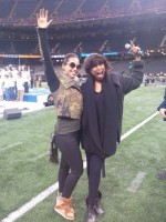 Jennifer Hudson et Alicia Keys avant le SuperBowl