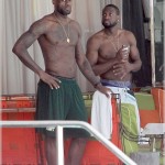 LeBron James et Dwayne Wade passent du bon temps à la plage de Miami