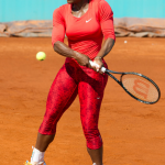Serena Williams s’entraîne, toute sexy, à Madrid