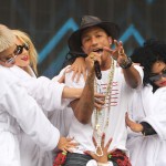 Pharrell Williams fait le show à Glasgow en Grande-Bretagne