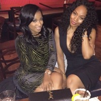 Monyetta Shaw, Kandi Burruss, Claudia Jordan encouragent Reco Chapple