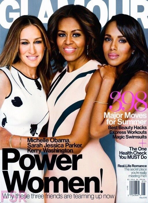 Michelle Obama, Kerry Washington et Sarah Jessica Parker à la une de Glamour Magazine
