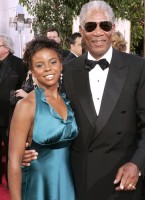 E'Dena Hines et son papa Morgan Freeman