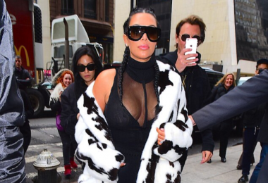 Kim Kardashian in Cruella Looking at the NYFW