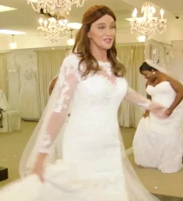 Caitlyn Jenner in a wedding dress