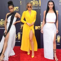 jasmine sanders and kim kardashian at MTV Movie Awards 2018